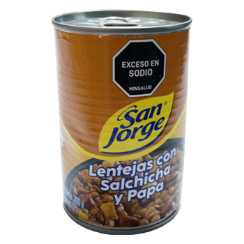 Lentils with sausage and potato, 300 g.